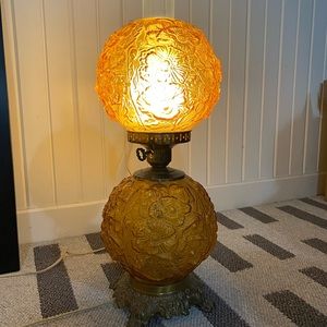 Yellow glass lamp